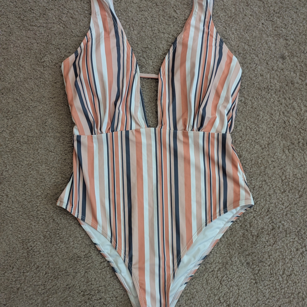 Striped One-Piece Swimsuit